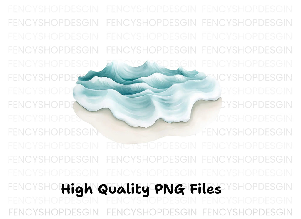 Stylized Ocean Waves Clipart Bundle