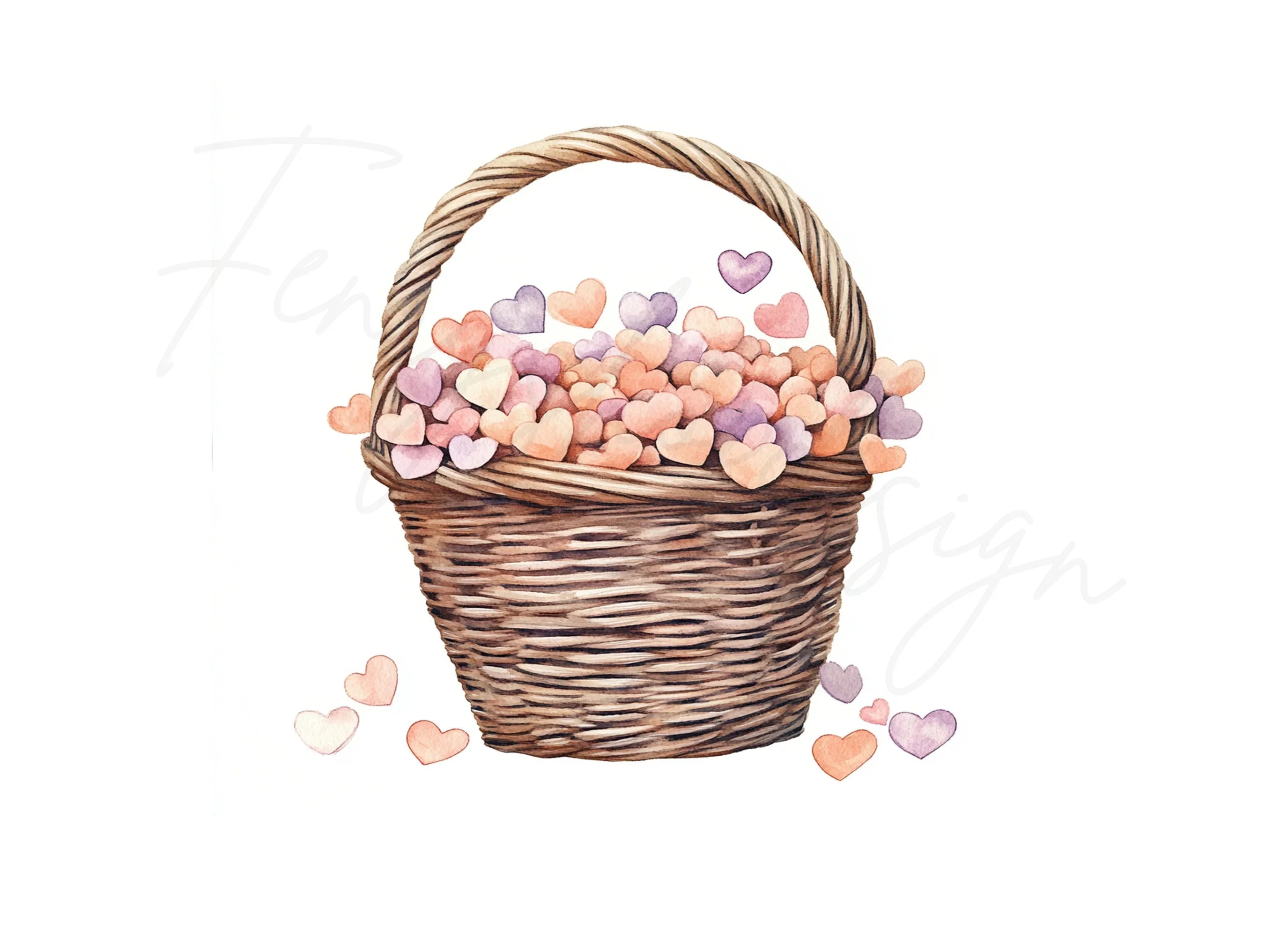 Heart Baskets Clipart Bundle