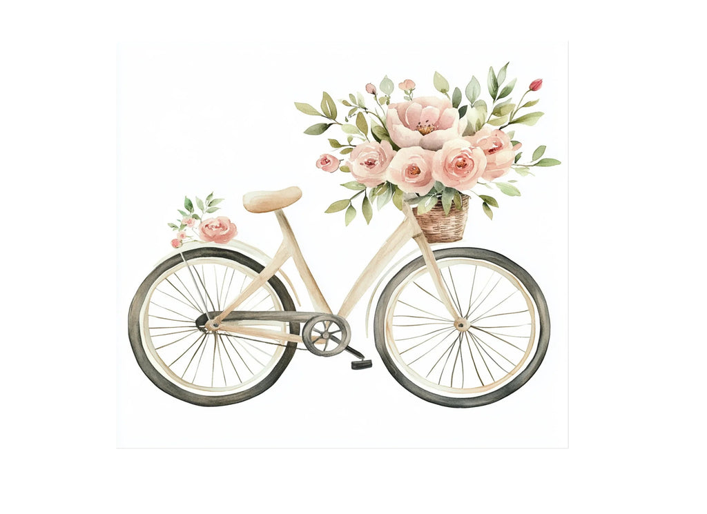 Bicycle with Flowers Clipart Bundle