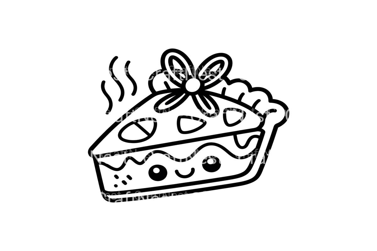 Cute Pie Slices Coloring Books