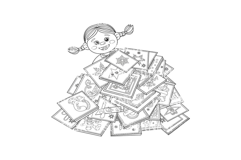 Christmas Gifts and Cards Coloring Books