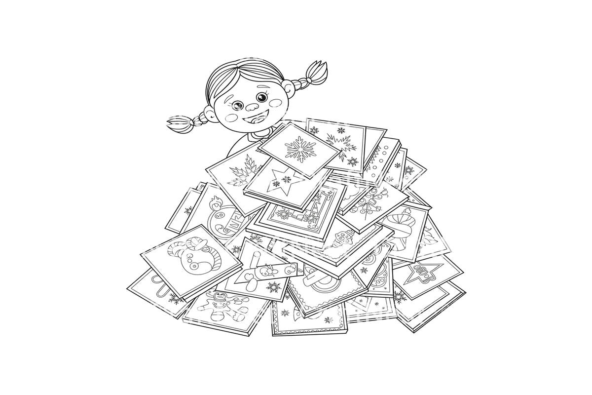 Christmas Gifts and Cards Coloring Books