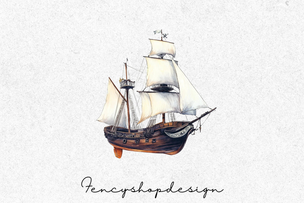 Sailing Ships Clipart Bundle