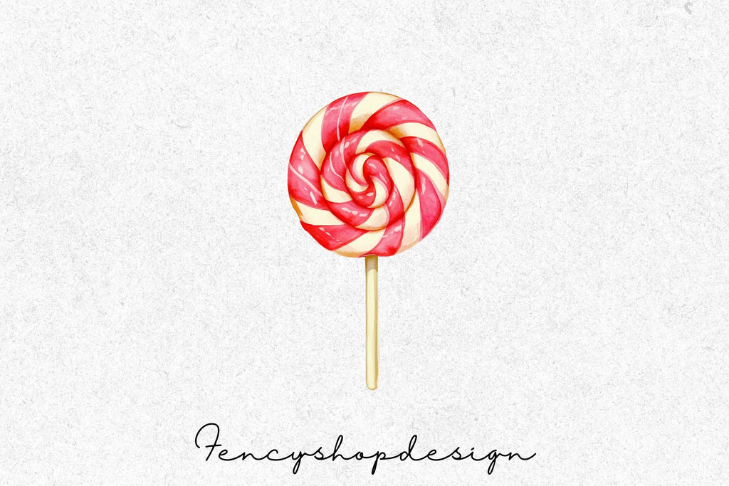 Sweet Swirl Lollipop Clipart Bundle