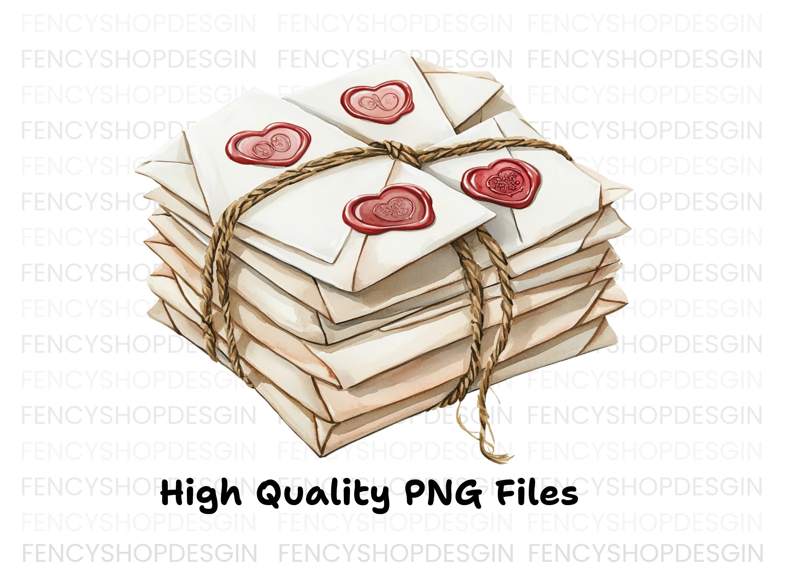 Vintage Love Letter Clipart Bundle
