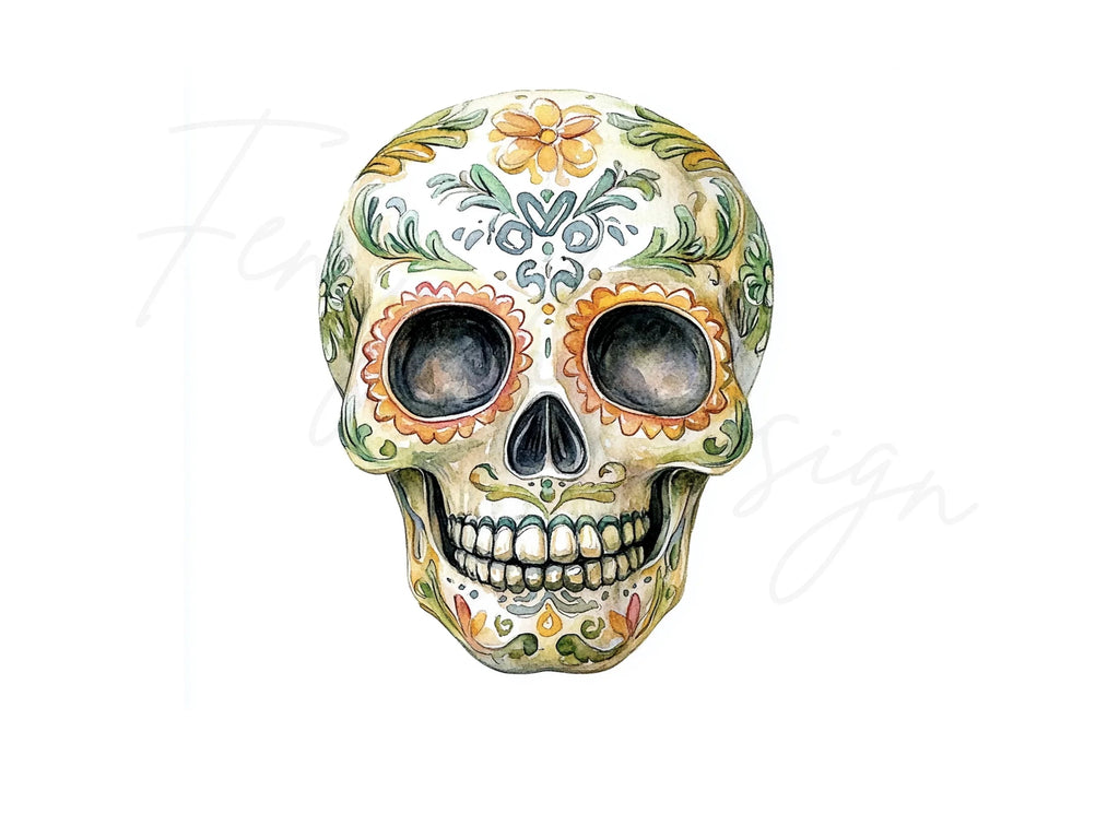 Day of the Dead Sugar Skull Clipart Bundle