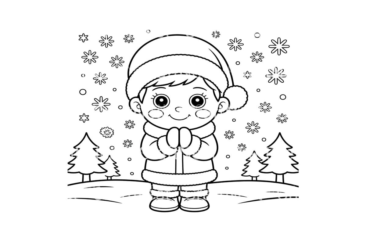 Winter Kids Fun Coloring Books