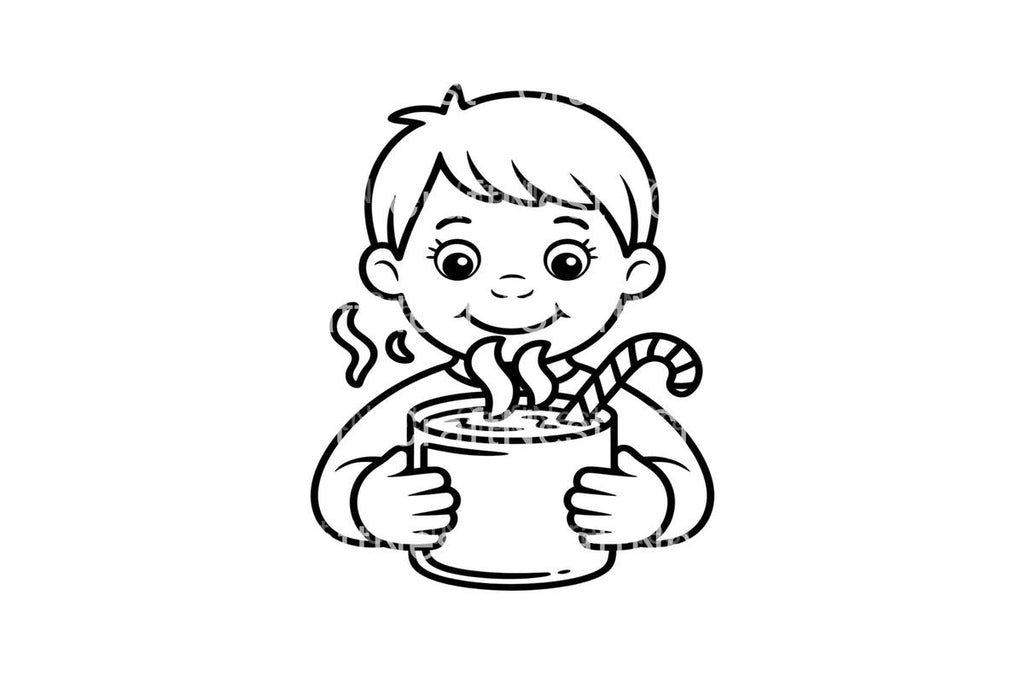 Cozy Winter Kids Hot Chocolate Coloring Books