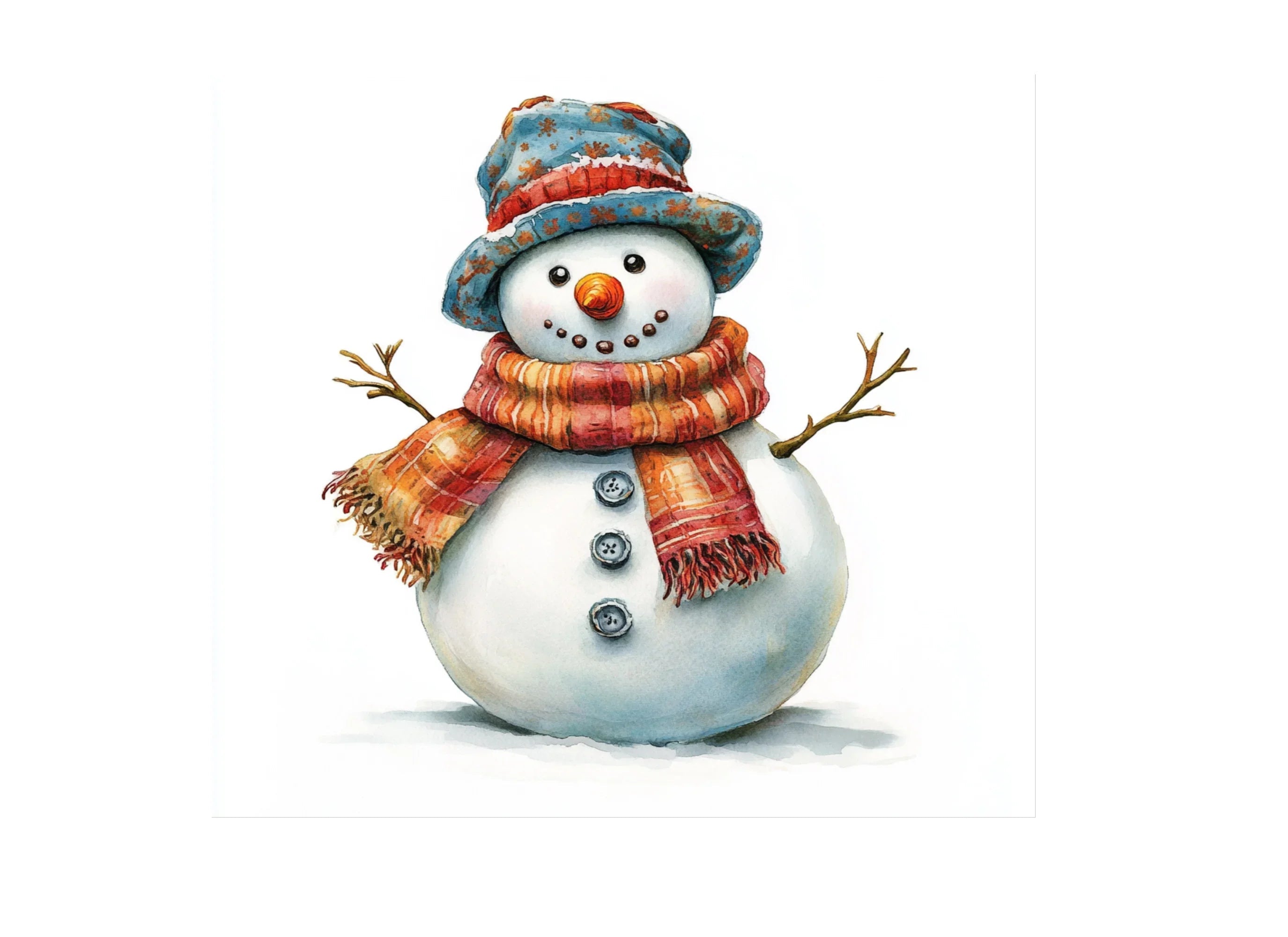 Festive Snowman Clipart Bundle