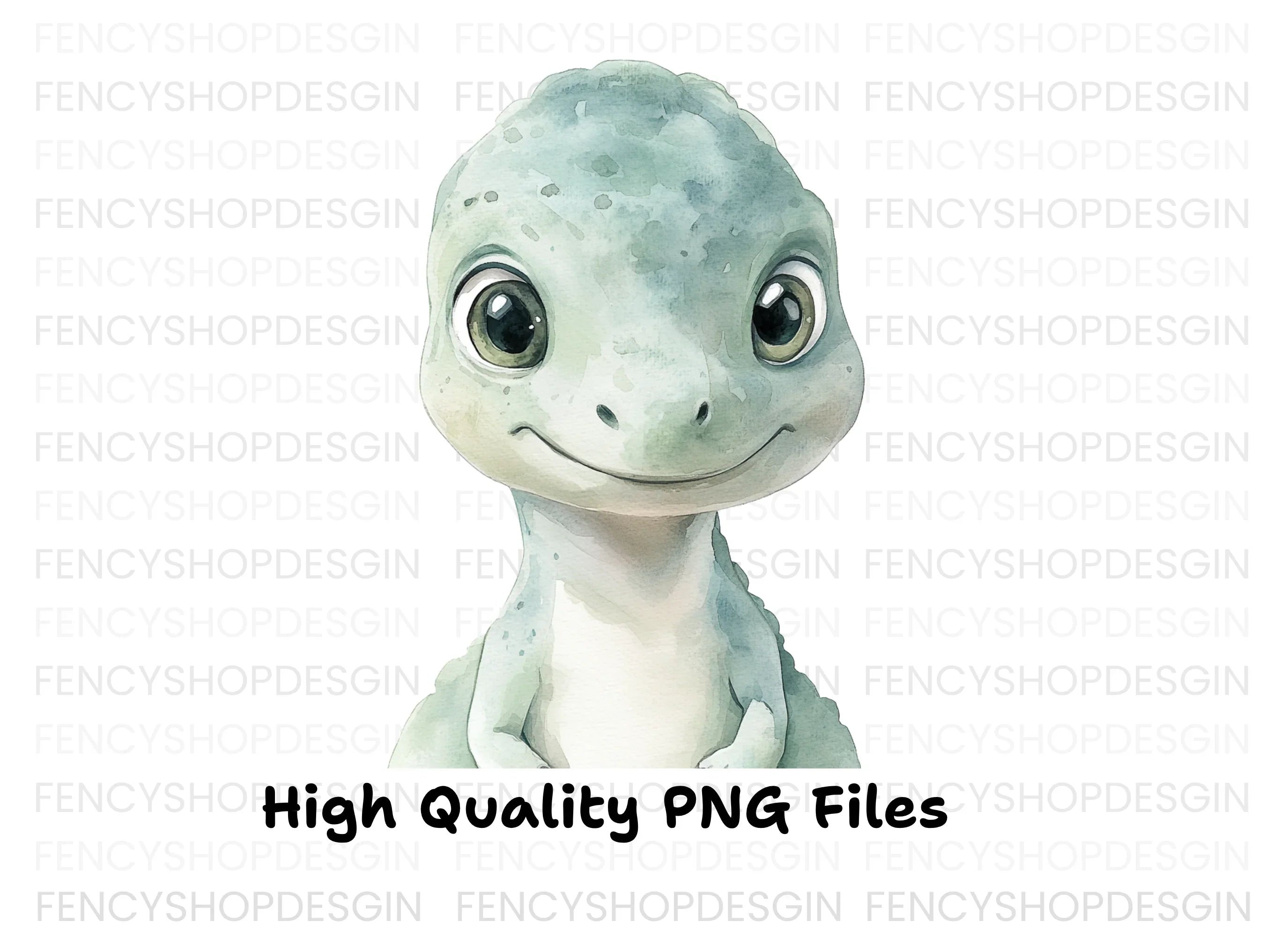 Adorable Baby Dinosaur Faces Clipart Bundle