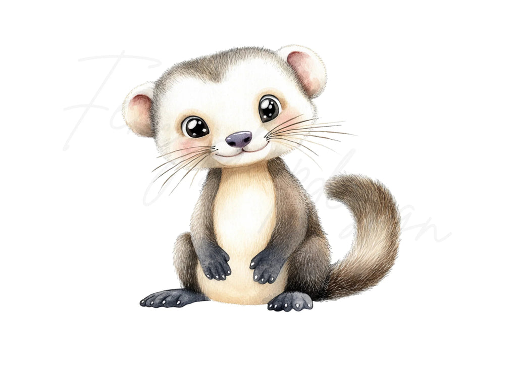 Cute Ferret Clipart Bundle