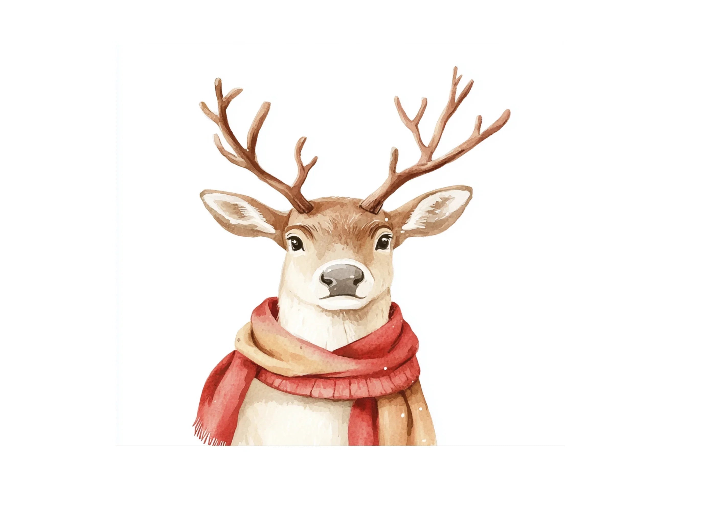 Reindeer With Scarves Clipart Bundle