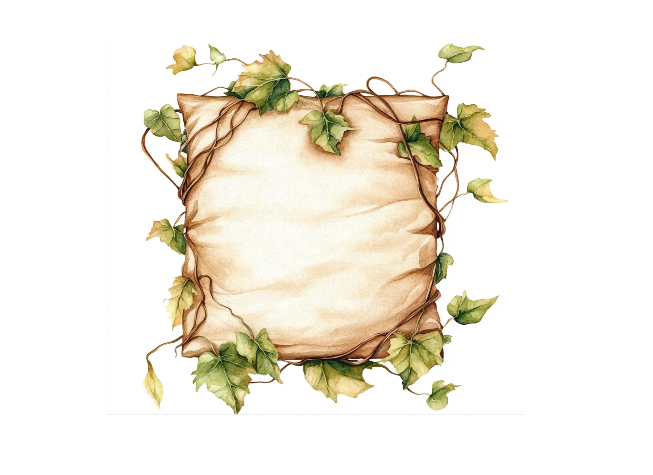 Rustic Wood Signs with Ivy Clipart Bundle