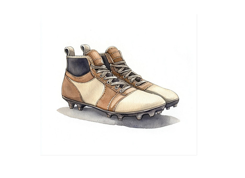 Vintage Brown Cream Sports Shoes Clipart Bundle