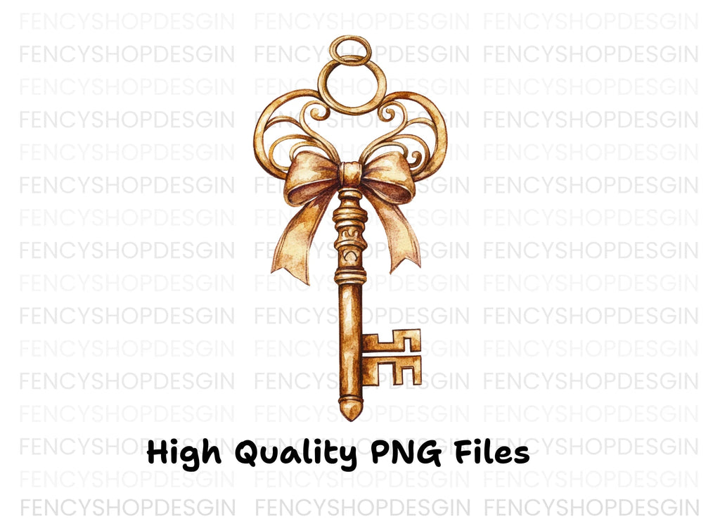 Ornate Decorative Keys Clipart Bundle