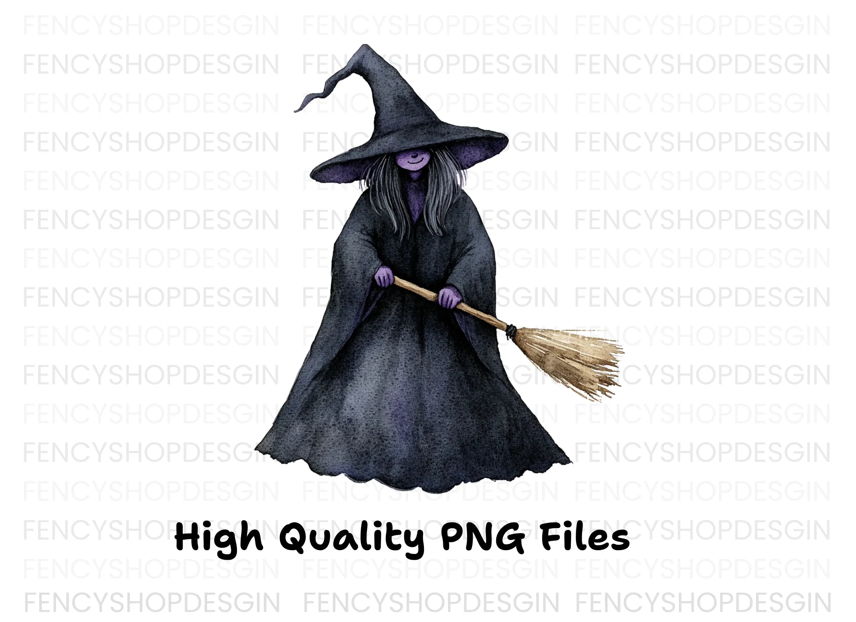 Cute Halloween Witch Clipart Bundle