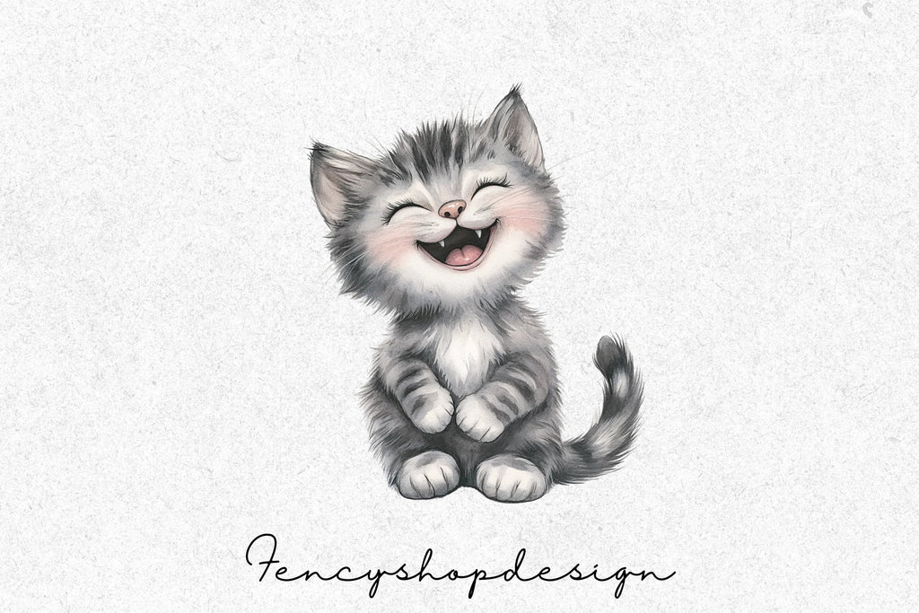 Adorable Cat Kitten Clipart Bundle
