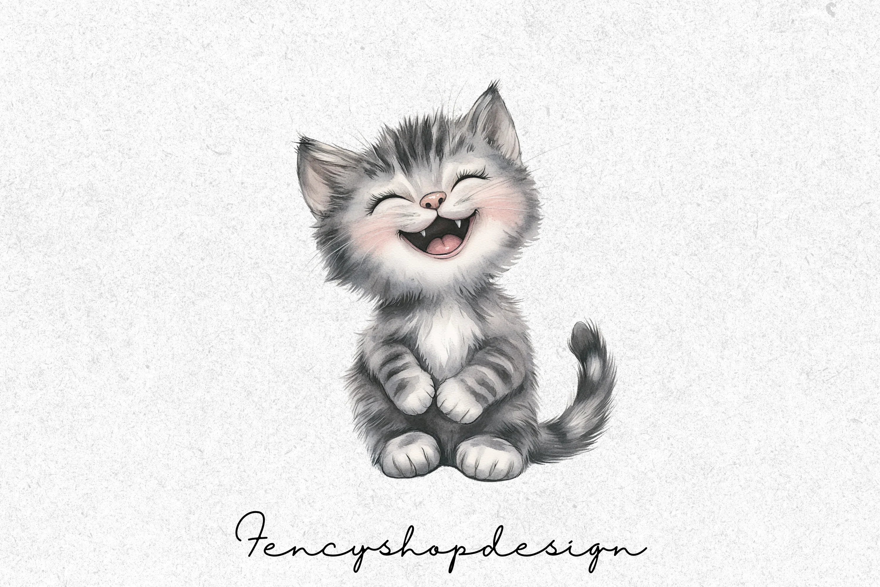 Adorable Cat Kitten Clipart Bundle