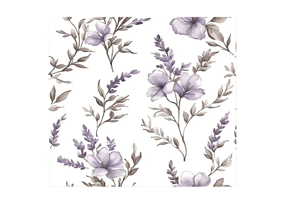 Elegant Purple Floral Clipart Bundle