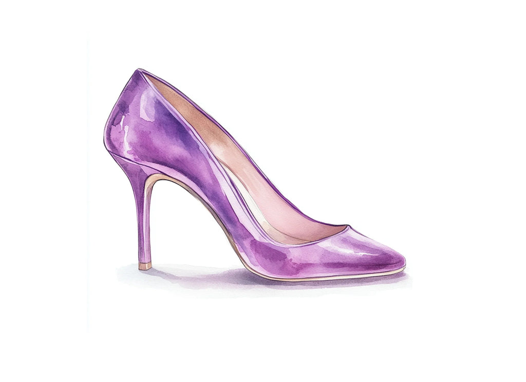 Elegant Purple High Heels Clipart Bundle