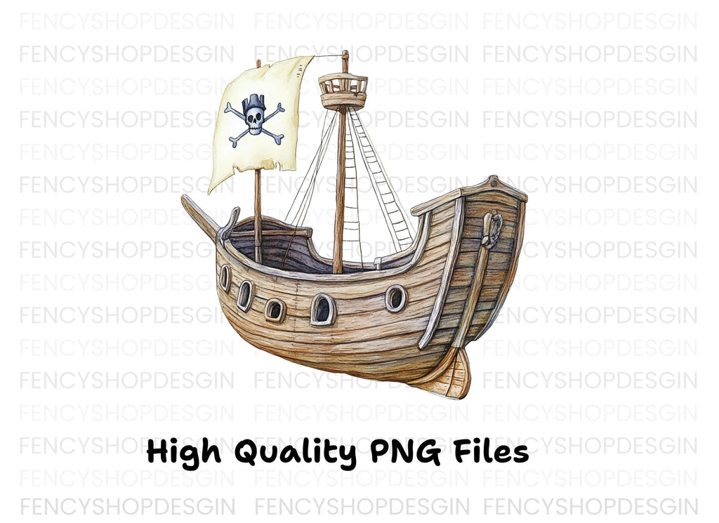 Pirate Ship Clipart Bundle