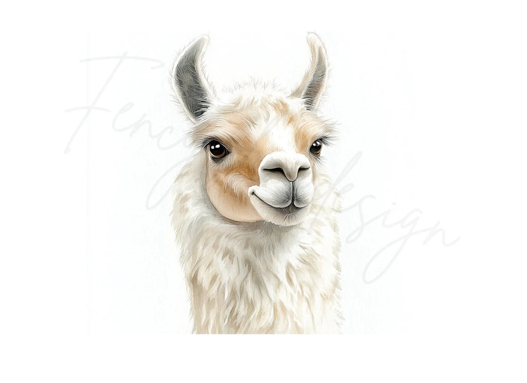 Charming Llama Portraits Clipart Bundle