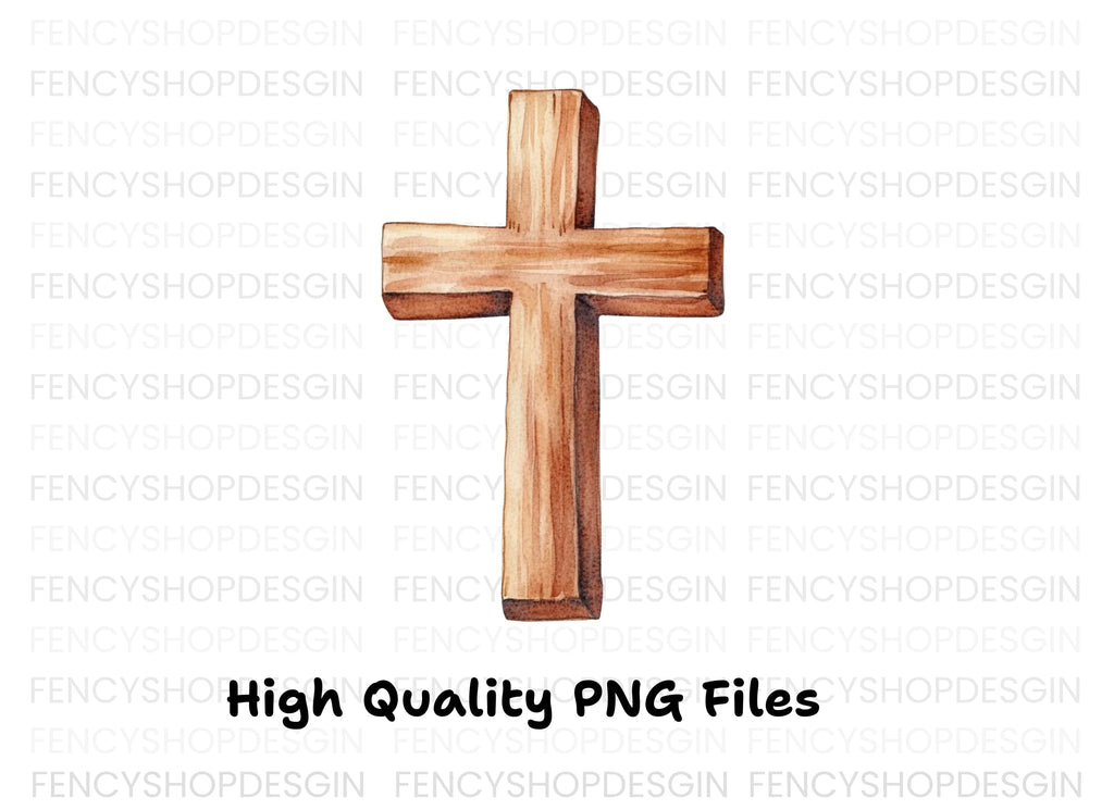 Wooden Crosses Clipart Bundle