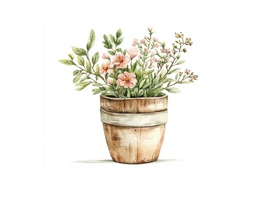 Rustic Floral Arrangements Clipart Bundle