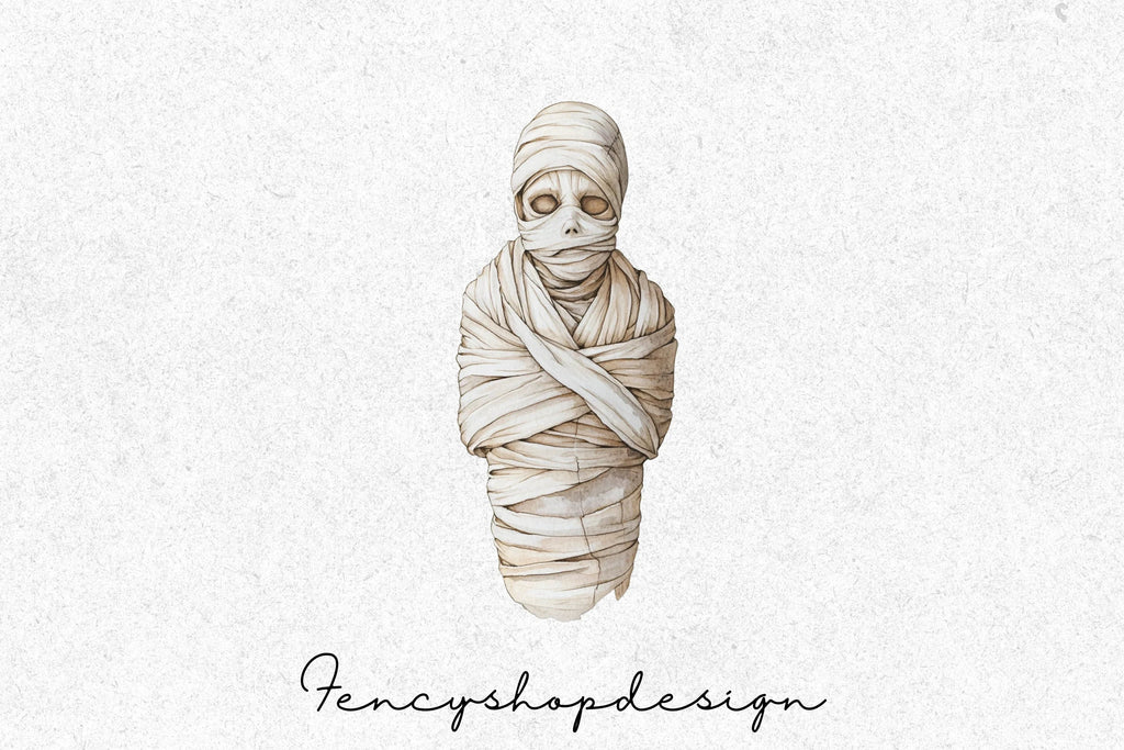 Cute Spooky Mummy Clipart Bundle
