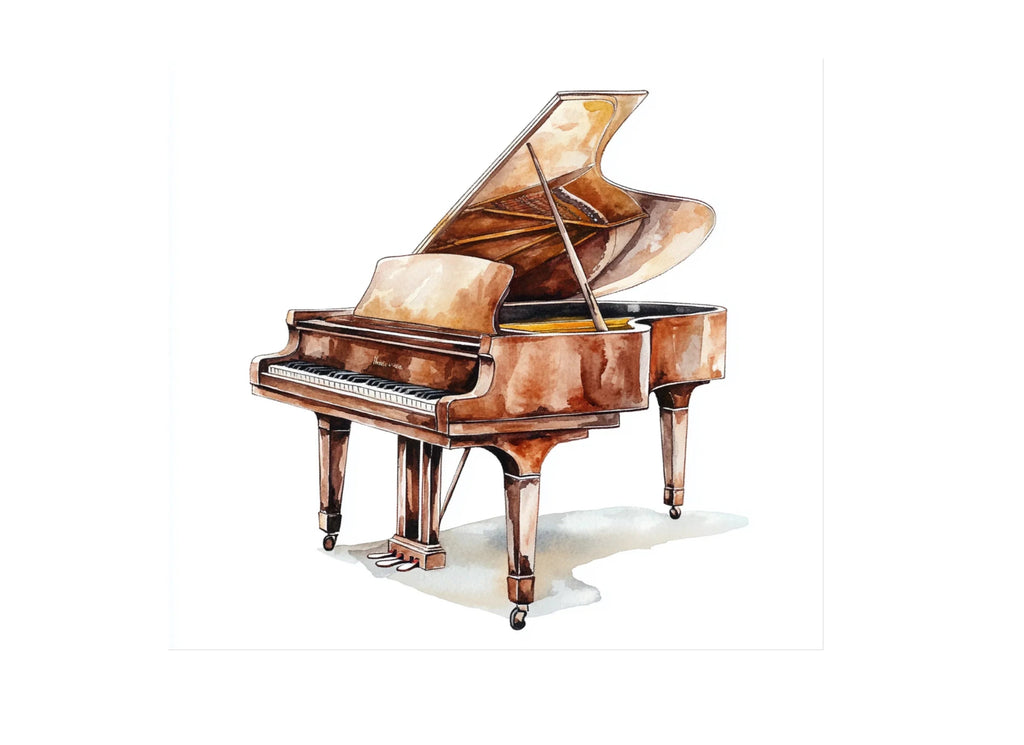 Vintage Grand Piano Clipart Bundle