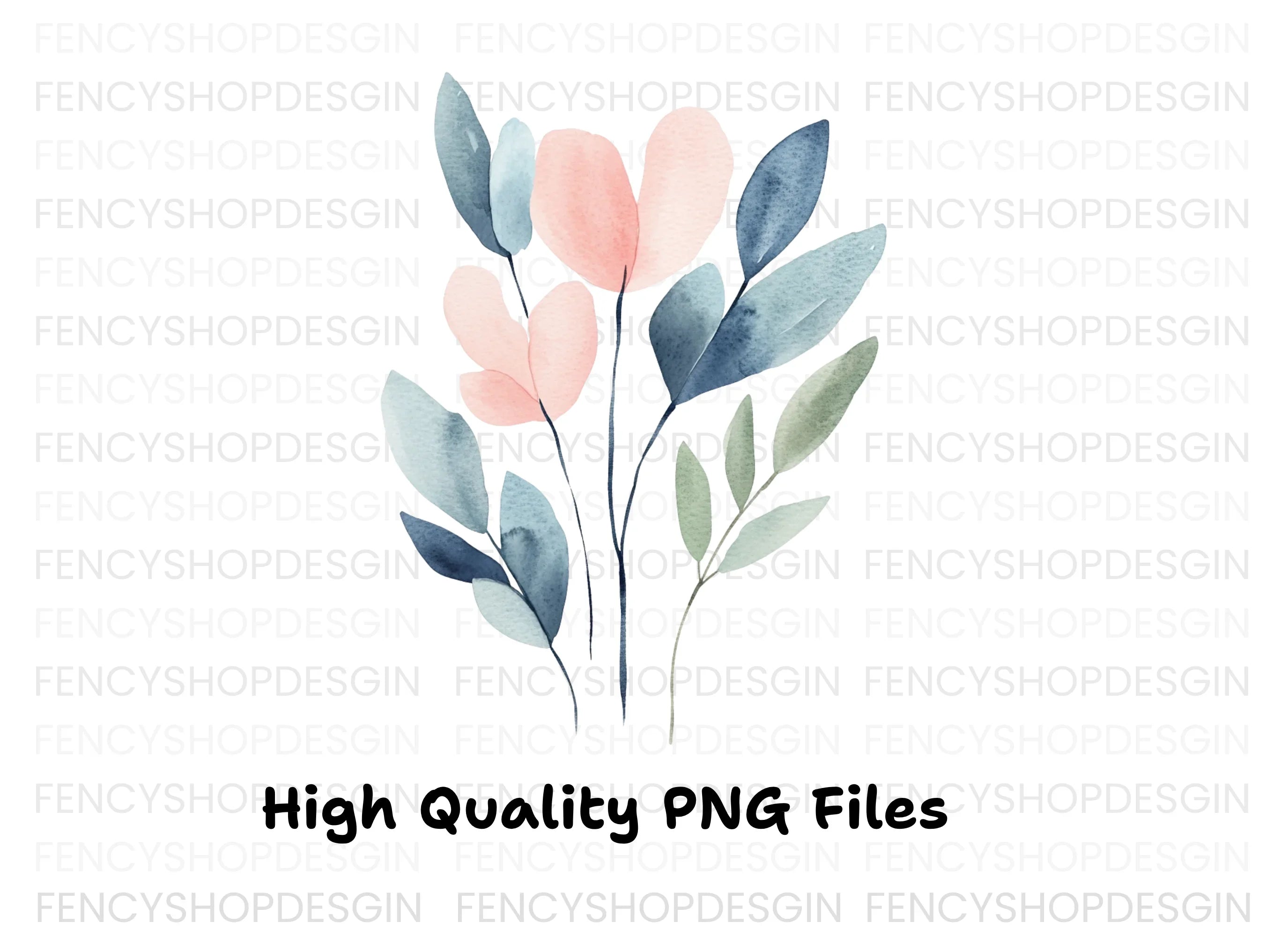 Abstract Floral Clipart Bundle
