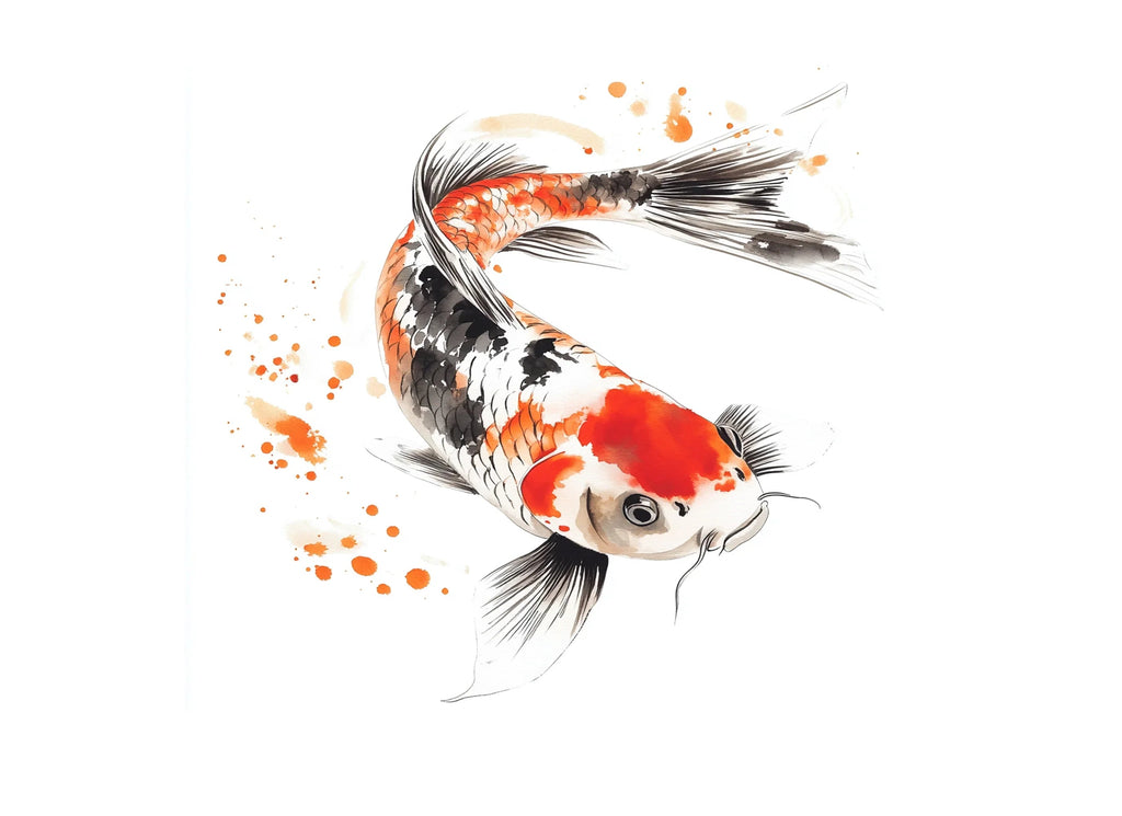 Vibrant Japanese Koi Fish Clipart Bundle