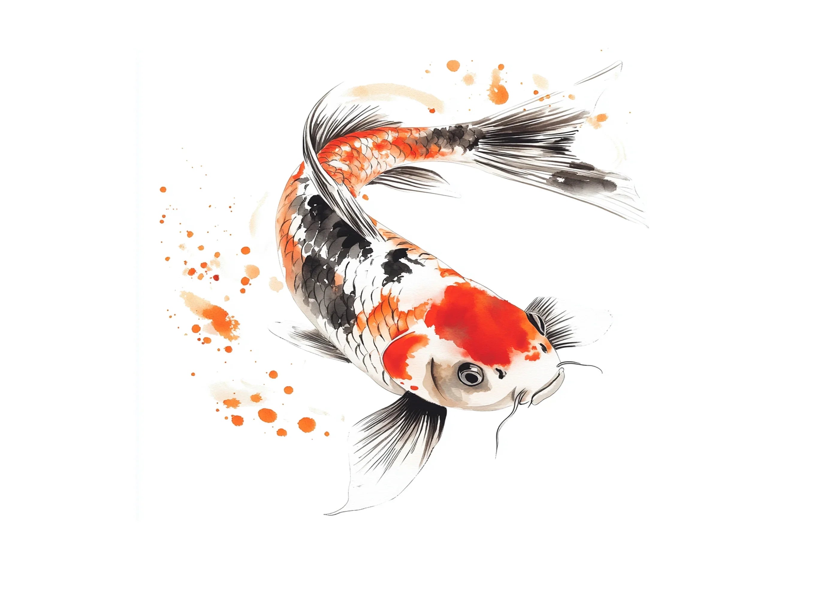 Vibrant Japanese Koi Fish Clipart Bundle