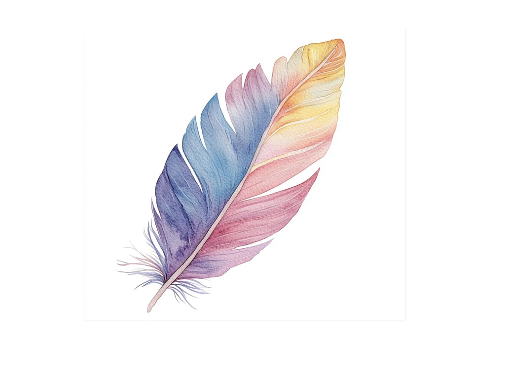 Vibrant Feather Illustrations Clipart Bundle