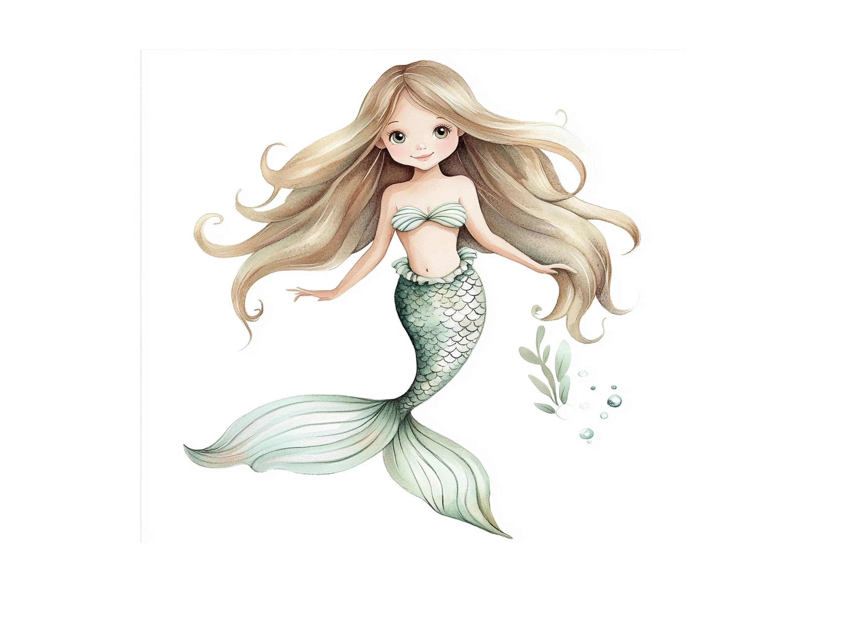 Cute Mermaid Clipart Bundle