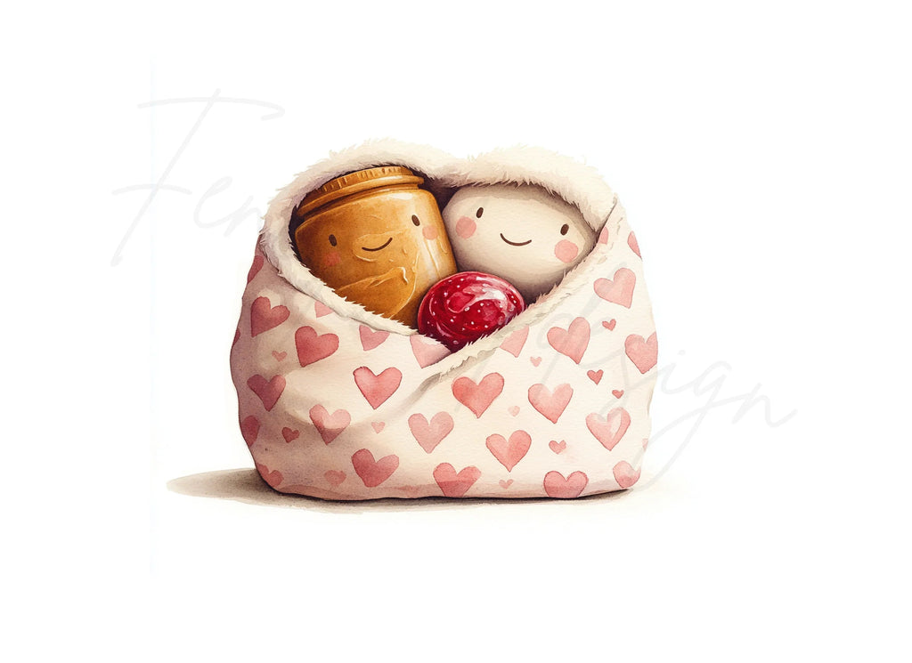Snuggly Peanut Butter Jelly Clipart Bundle