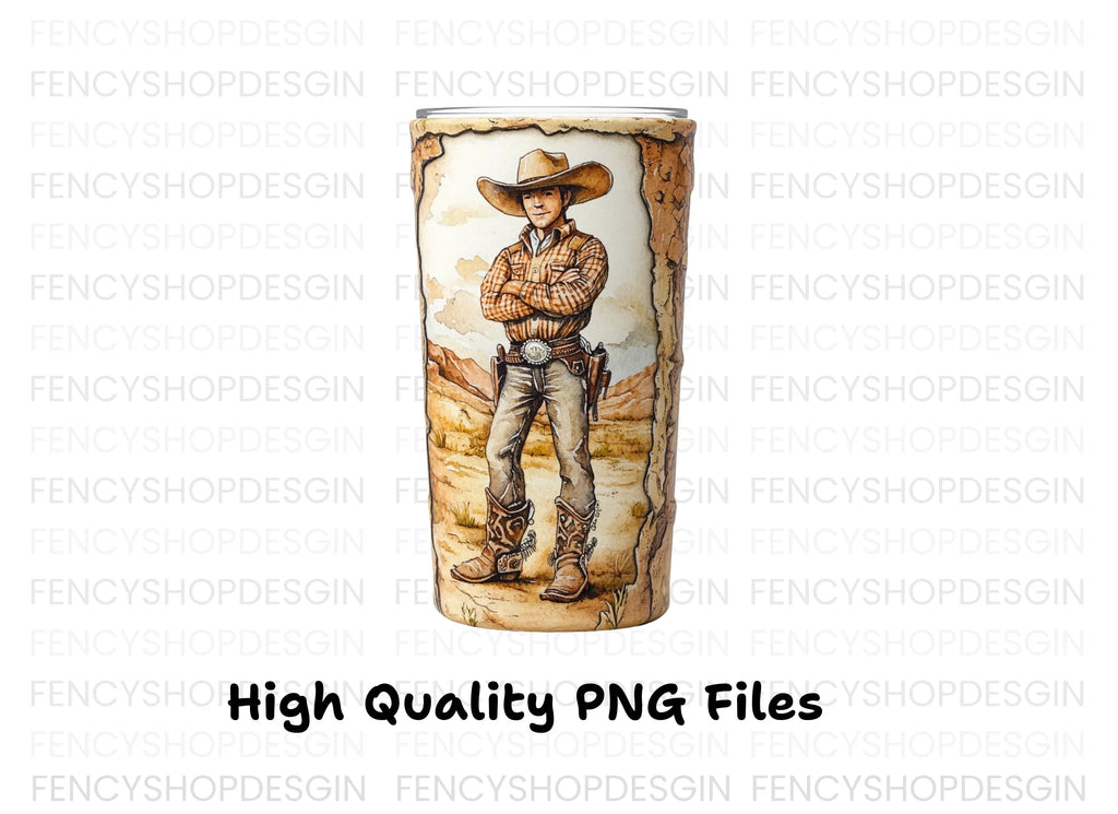 Cowboy Tumbler Clipart Bundle