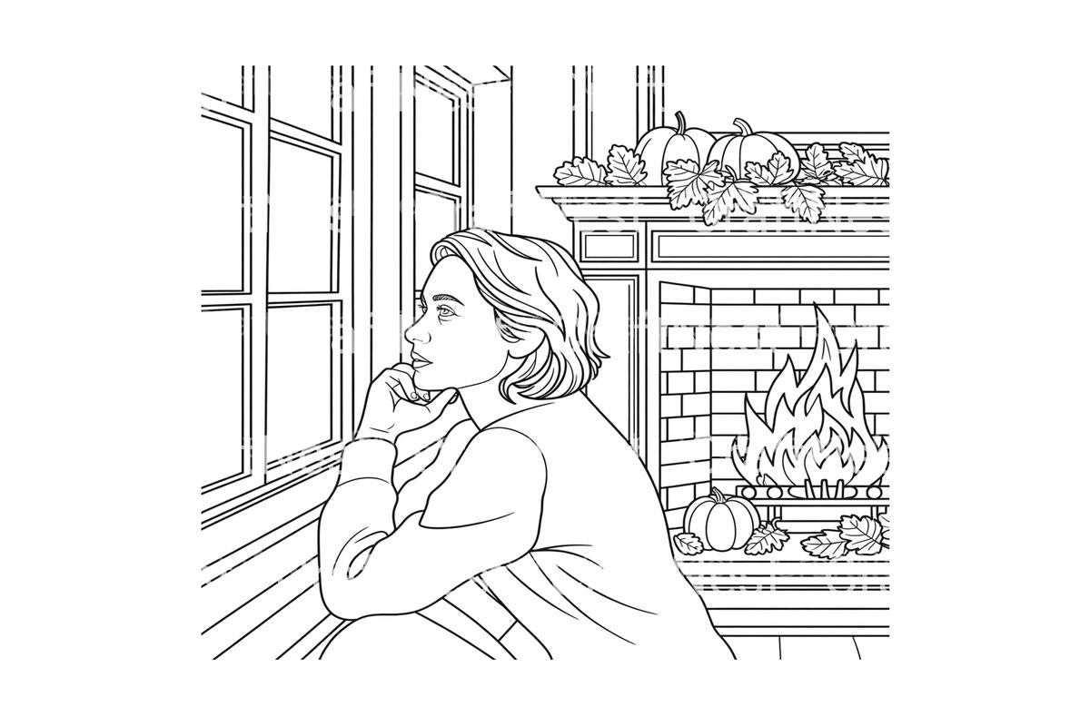Cozy Autumn Scenes Coloring Books