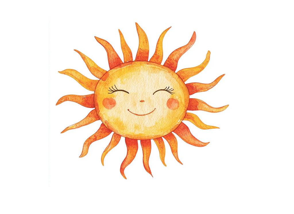 Whimsical Sun with Warm Hues Clipart Bundle