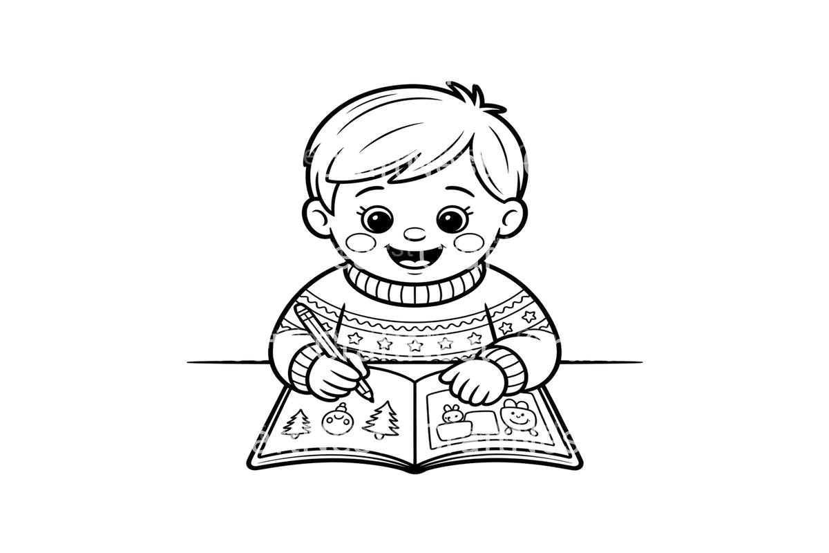 Festive Christmas SweaterPlanner Coloring Books
