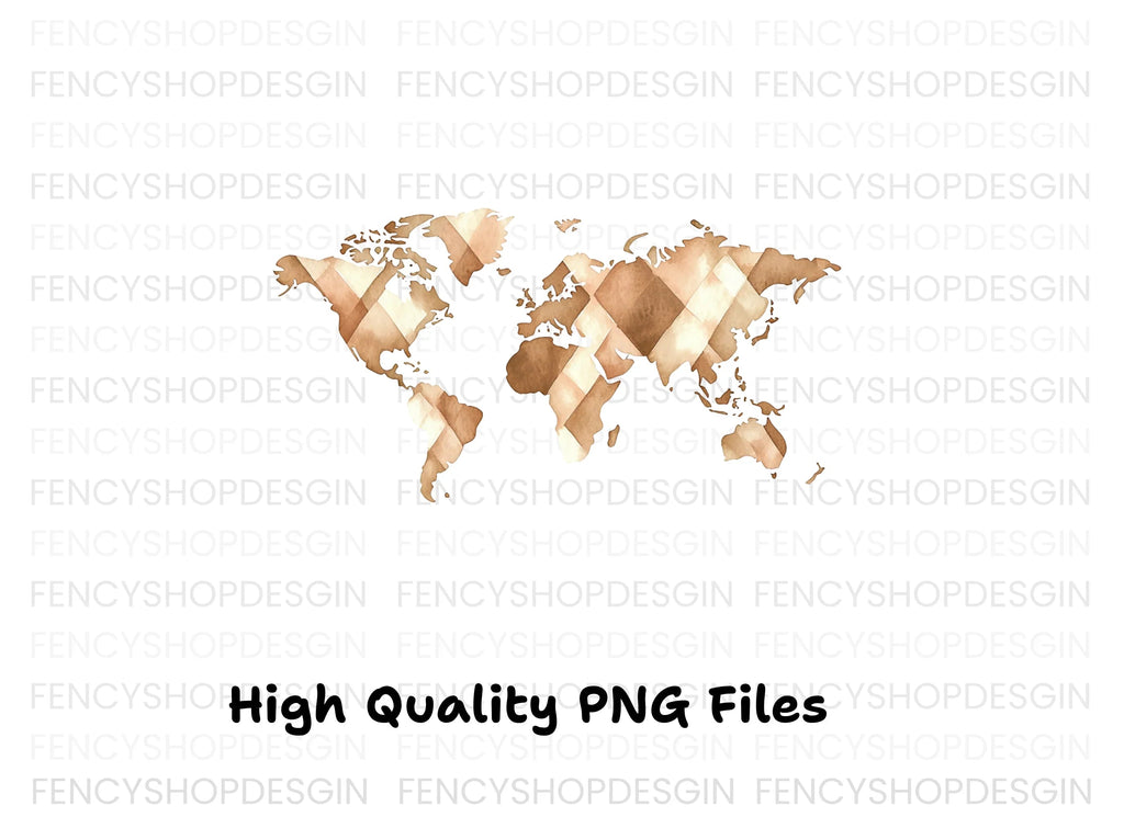 Abstract Earth Map Clipart Bundle