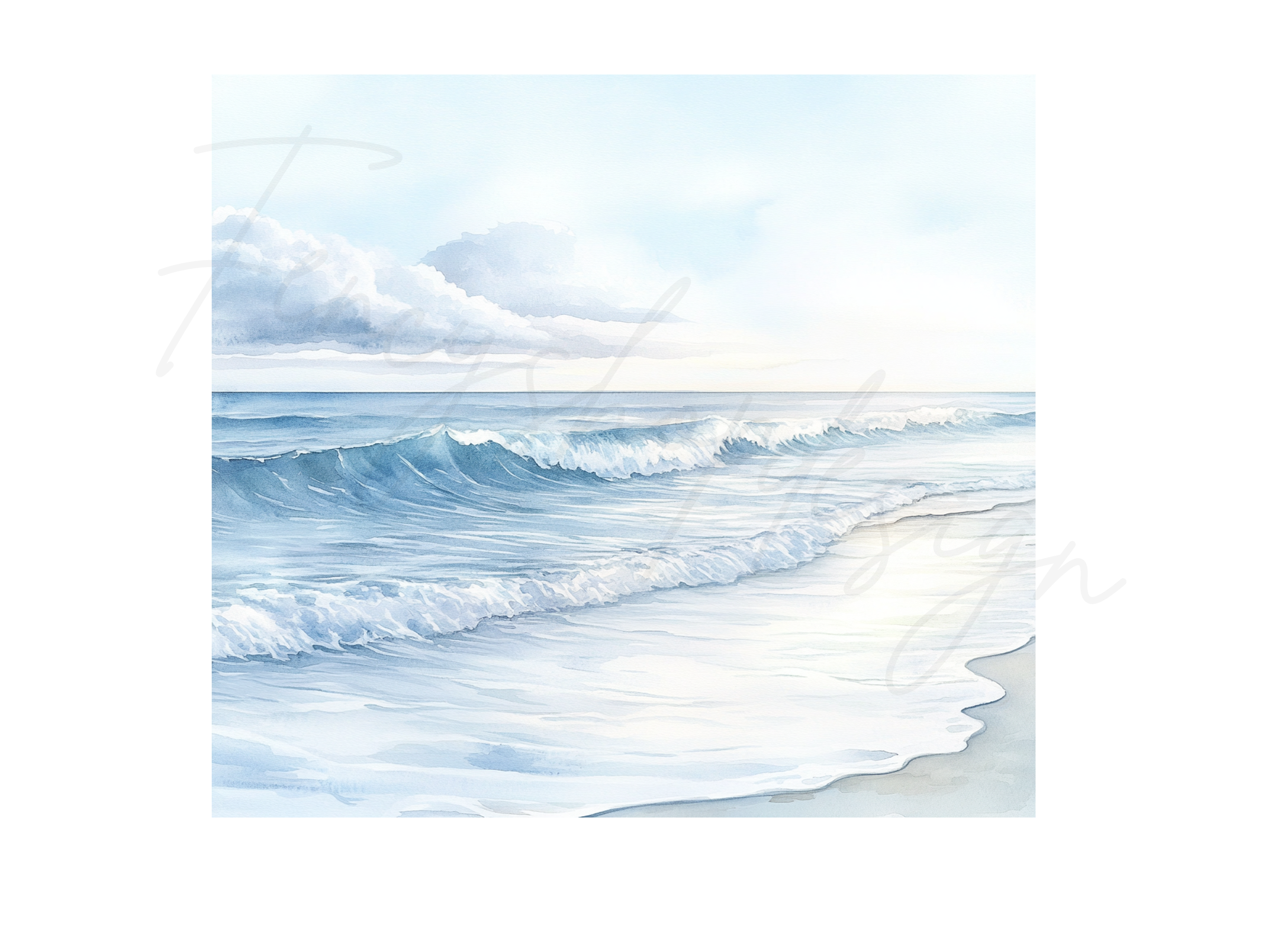 Ocean Waves Beach Clipart Bundle