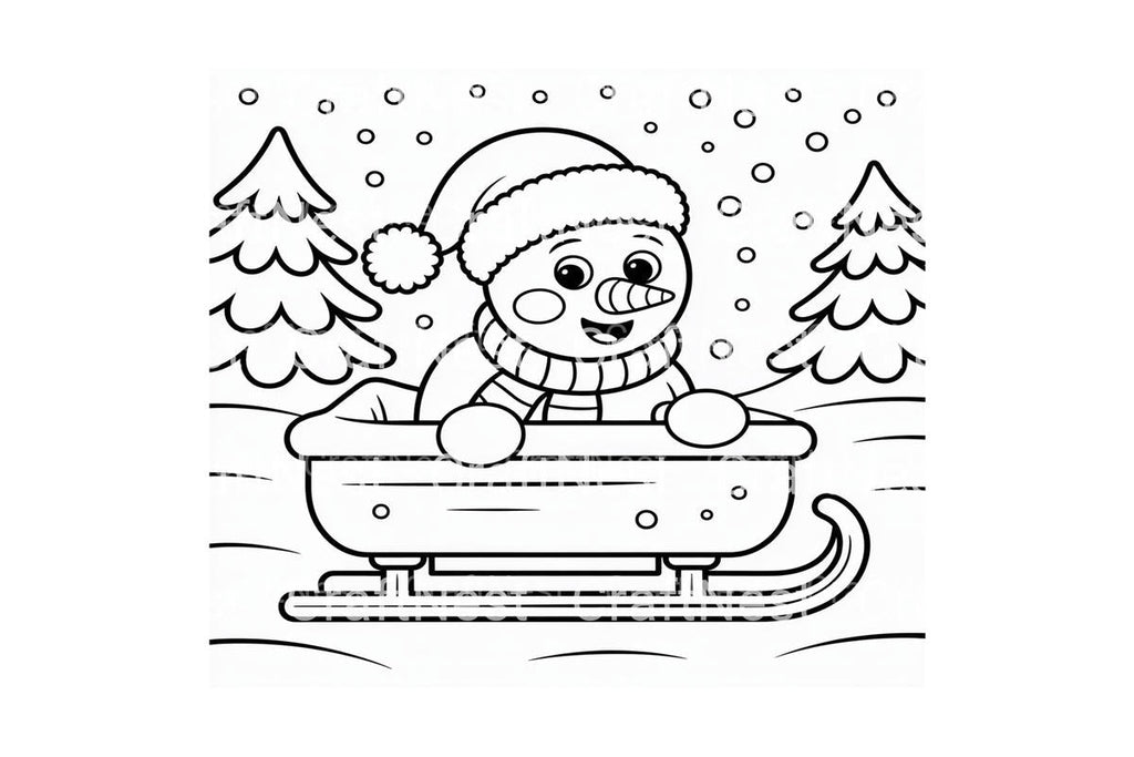 Snowman Christmas DinnerPage Coloring Books