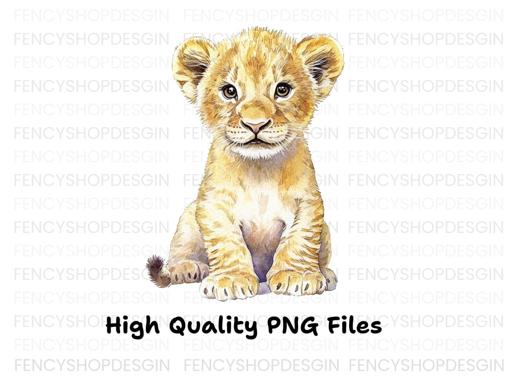 Sweet Lion Cub Illustration Clipart Bundle