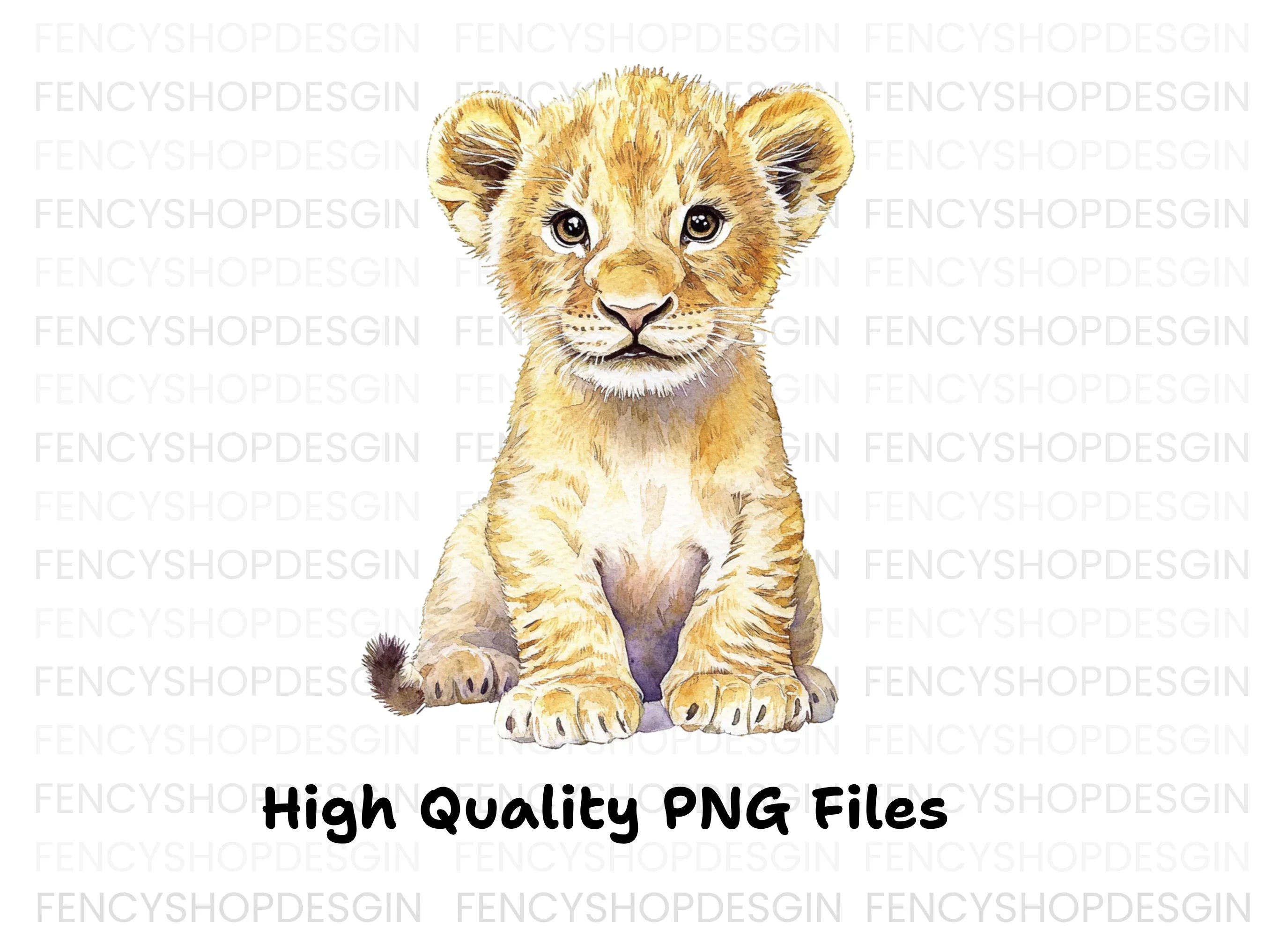 Sweet Lion Cub Illustration Clipart Bundle
