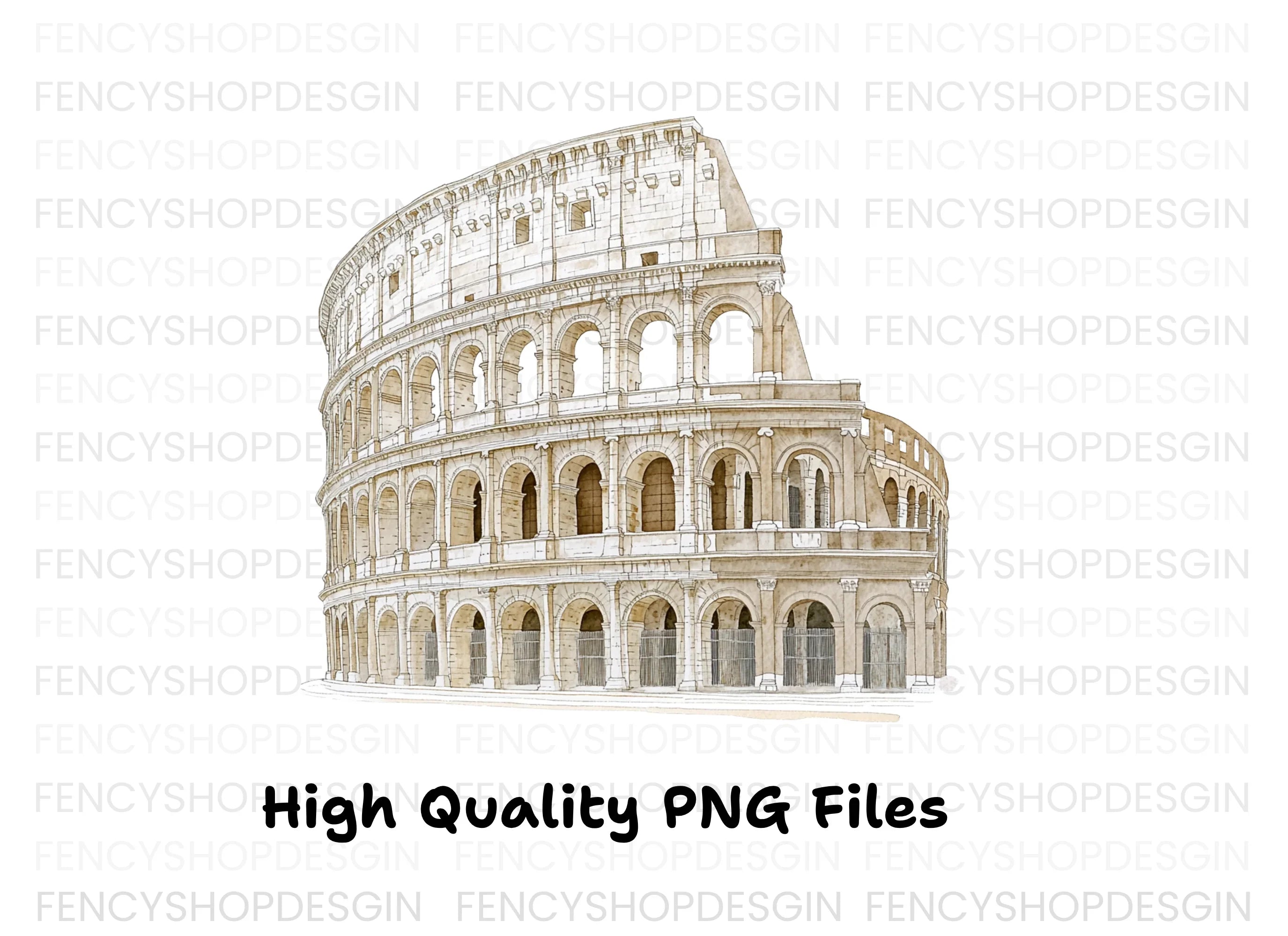 Ancient Roman Colosseum Clipart Bundle