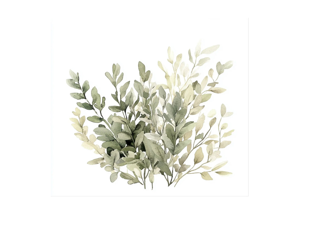 Earthy Green Foliage Clipart Bundle
