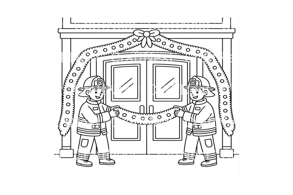 Firefighters Decorating Station Coloring Books