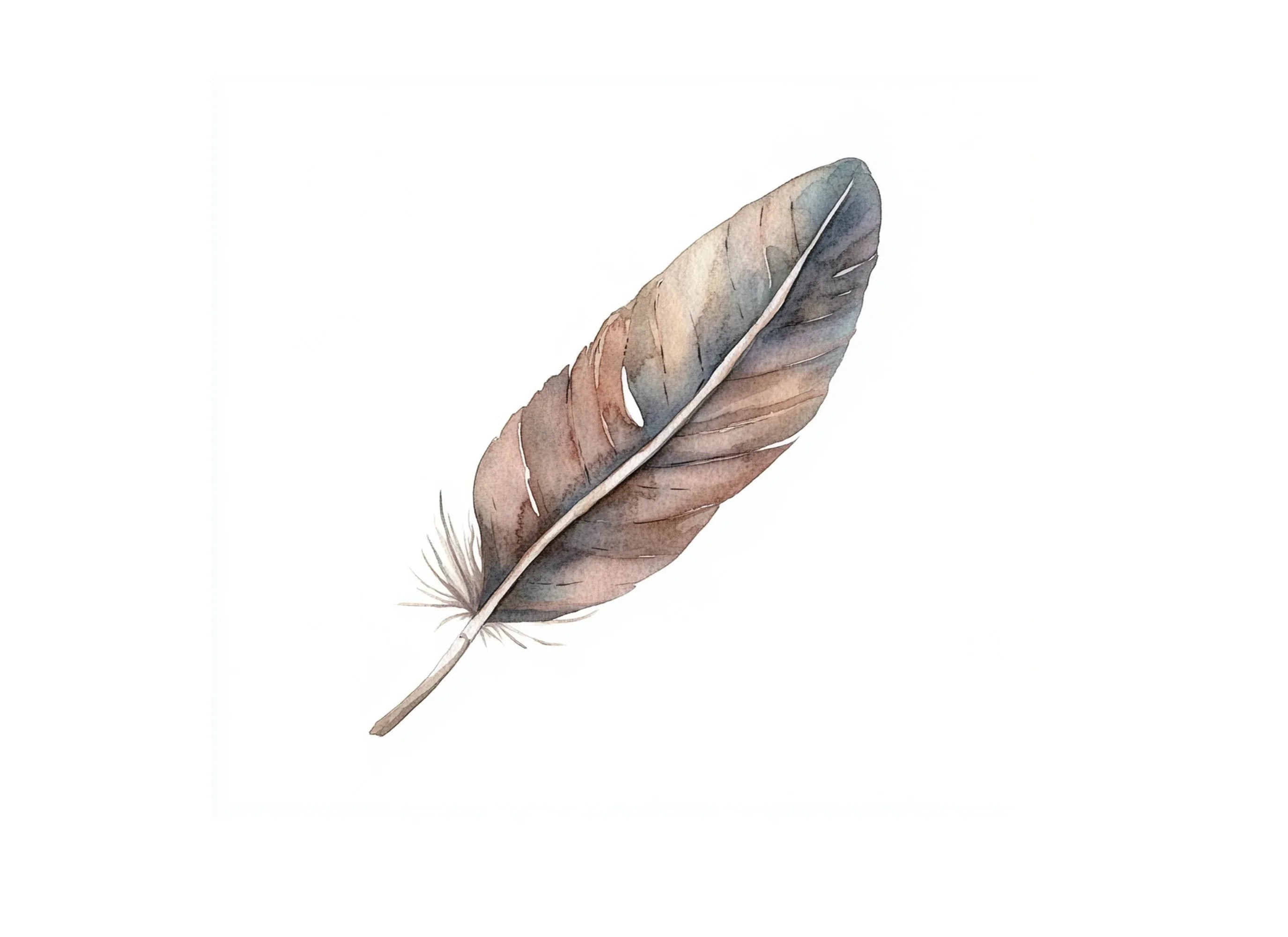 Earthy Toned Feather Clipart Bundle