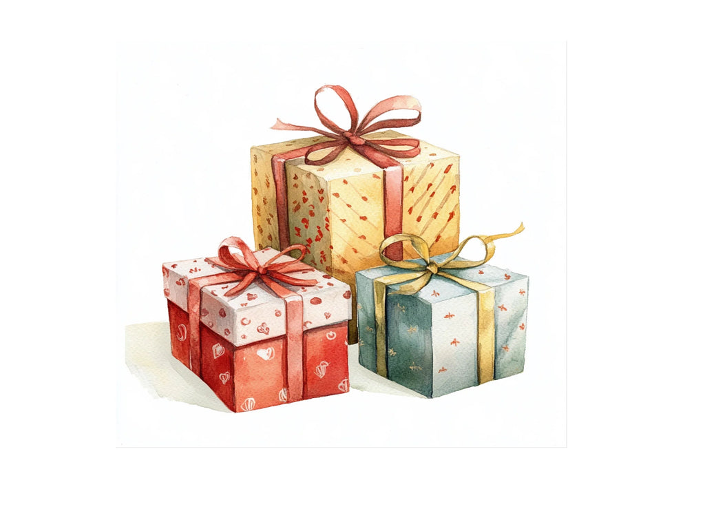 Christmas Gift Boxes Clipart Bundle